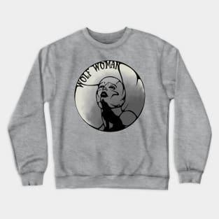 Wolf Woman With Moon Crewneck Sweatshirt